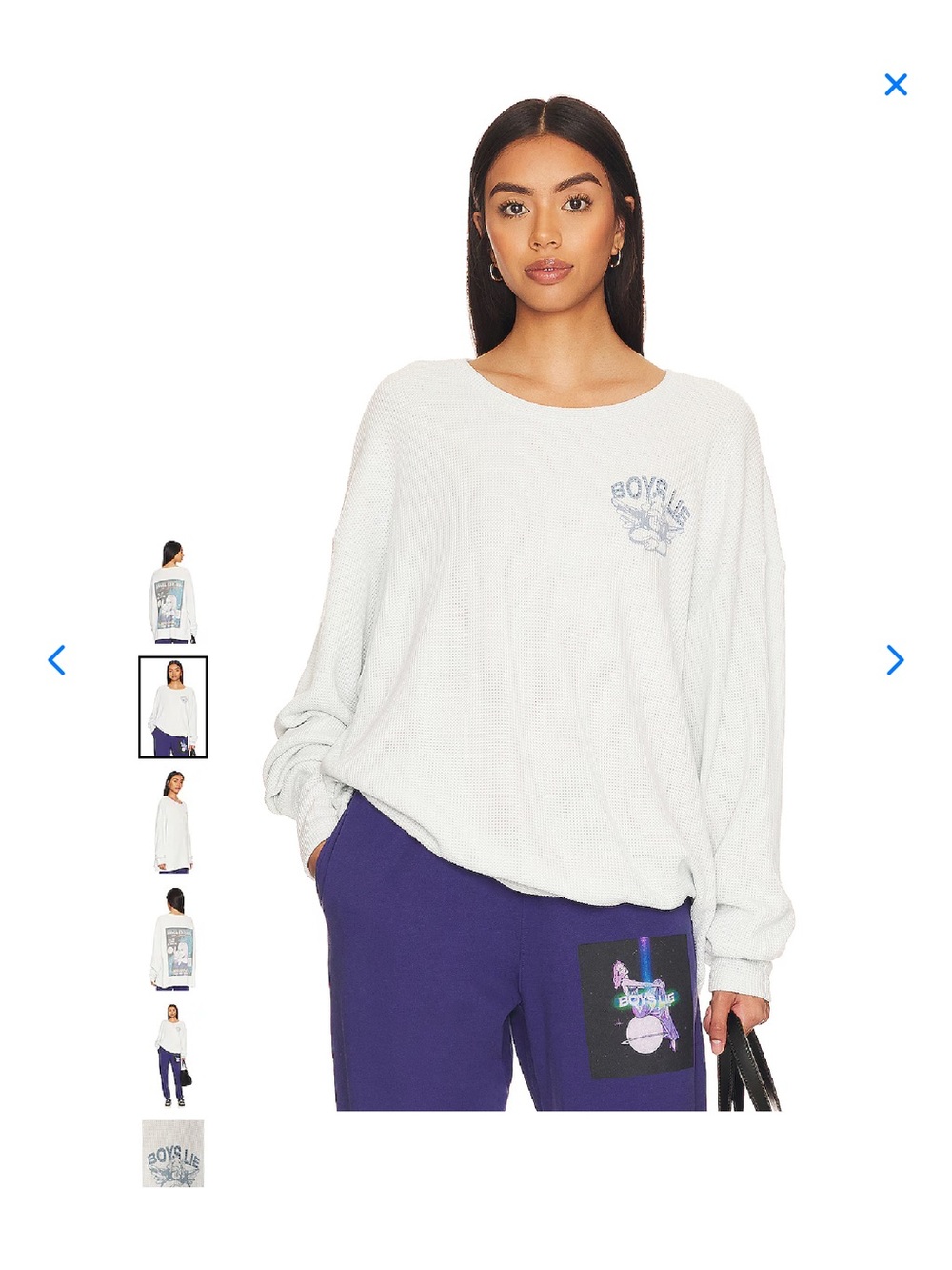 Relaxed Cream Waffle Knit Women's Sweater